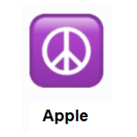 Peace Symbol on Apple iOS