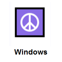 Peace Symbol on Microsoft Windows