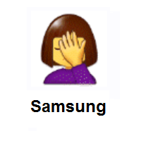 Person Facepalming on Samsung