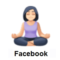 Person in Lotus Position: Light Skin Tone on Facebook