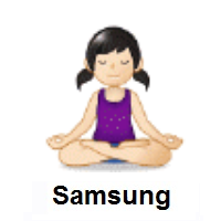 Person in Lotus Position: Light Skin Tone on Samsung