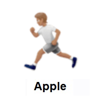 Person Running: Medium Skin Tone on Apple iOS