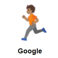Person Running: Medium Skin Tone on Google Android