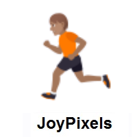 Person Running: Medium Skin Tone on JoyPixels