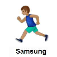Person Running: Medium Skin Tone on Samsung