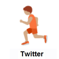 Person Running: Medium Skin Tone on Twitter Twemoji