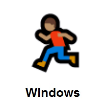 Person Running: Medium Skin Tone on Microsoft Windows