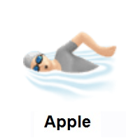 Person Swimming: Light Skin Tone on Apple iOS