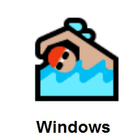 Person Swimming: Medium-Light Skin Tone on Microsoft Windows