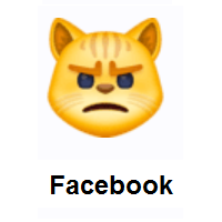 Pouting Cat Face on Facebook
