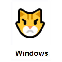 Pouting Cat Face on Microsoft Windows