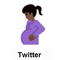 Pregnant Woman: Dark Skin Tone on Twitter Twemoji