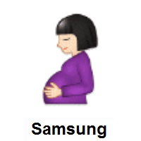 Pregnant Woman: Light Skin Tone on Samsung