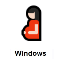Pregnant Woman: Light Skin Tone on Microsoft Windows