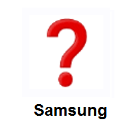 Question Mark on Samsung
