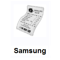 Receipt on Samsung