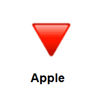 Red Triangle Pointed Down on Apple iOS