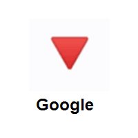 Red Triangle Pointed Down on Google Android