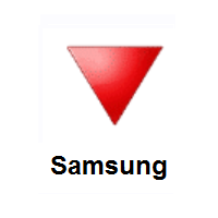 Red Triangle Pointed Down on Samsung