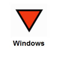 Red Triangle Pointed Down on Microsoft Windows