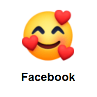 Smiling Face With 3 Hearts on Facebook