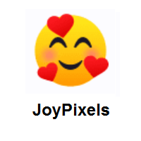 Smiling Face With 3 Hearts on JoyPixels