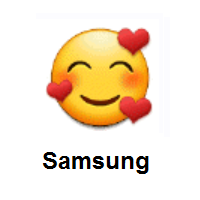 Smiling Face With 3 Hearts on Samsung