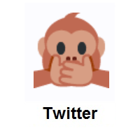 Iwazaru- Speak-No-Evil Monkey on Twitter Twemoji