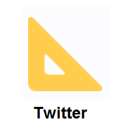 Triangular Ruler on Twitter Twemoji