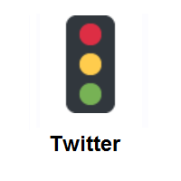 Vertical Traffic Light on Twitter Twemoji