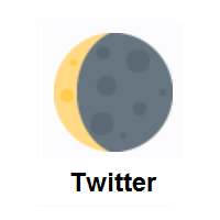 Waning Crescent Moon on Twitter Twemoji