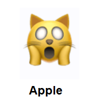 Weary Cat Face on Apple iOS