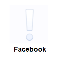 White Exclamation Mark on Facebook