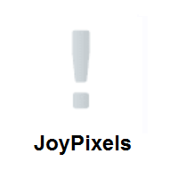 White Exclamation Mark on JoyPixels