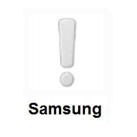 White Exclamation Mark on Samsung