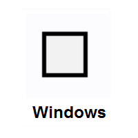 White Large Square on Microsoft Windows