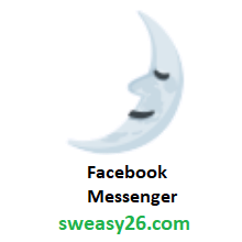 First Quarter Moon Face on Facebook Messenger 1.0