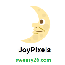 First Quarter Moon Face on JoyPixels 2.0