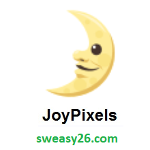 First Quarter Moon Face on JoyPixels 3.0
