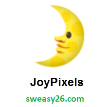 First Quarter Moon Face on JoyPixels 4.0