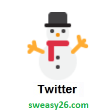 Snowman Without Snow on Twitter Twemoji 1.0