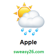 Sun Behind Rain Cloud on Apple iOS 10.2