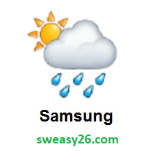 Sun Behind Rain Cloud on Samsung One UI 1.0
