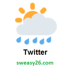 Sun Behind Rain Cloud on Twitter Twemoji 2.0