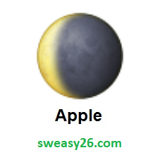 Waning Crescent Moon on Apple iOS 8.3