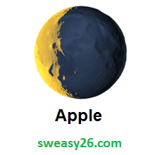 Waning Crescent Moon on Apple iOS 10.2