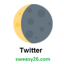 Waning Crescent Moon on Twitter Twemoji 11.1