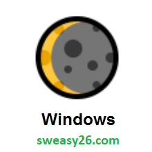 Waning Crescent Moon on Microsoft Windows 10 Anniversary Update