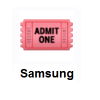 Admission Tickets on Samsung