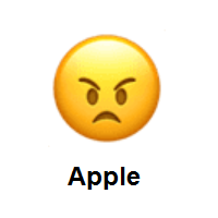 Nervous: Angry Face on Apple iOS